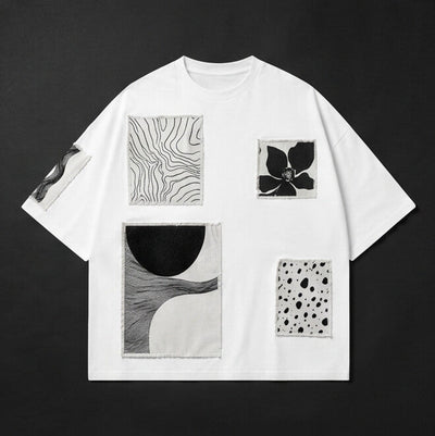 White Abstract Oversized